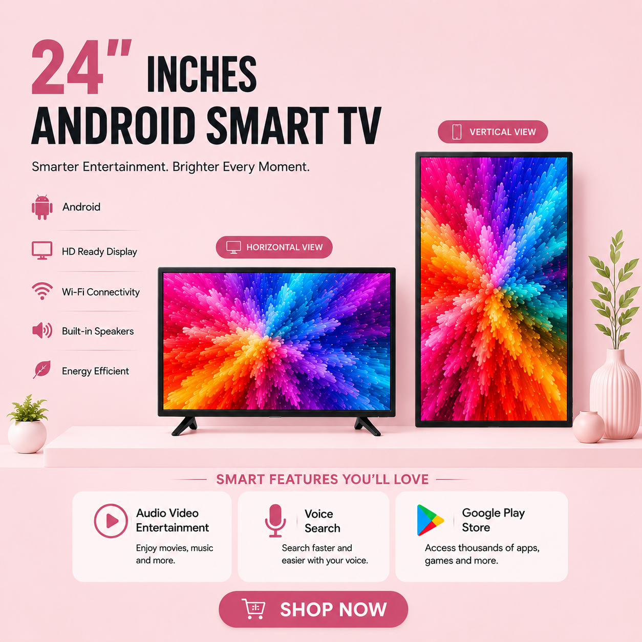 ANDROID SMART TV - 24 INCHES