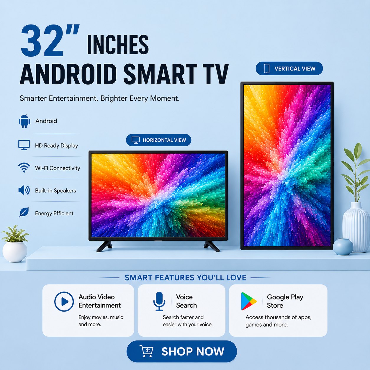 ANDROID SMART TV - 32 INCHES