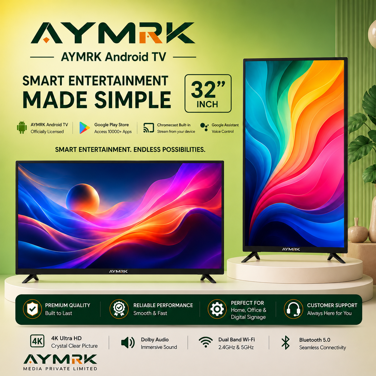 AYMRK Android TV - 32 Inches