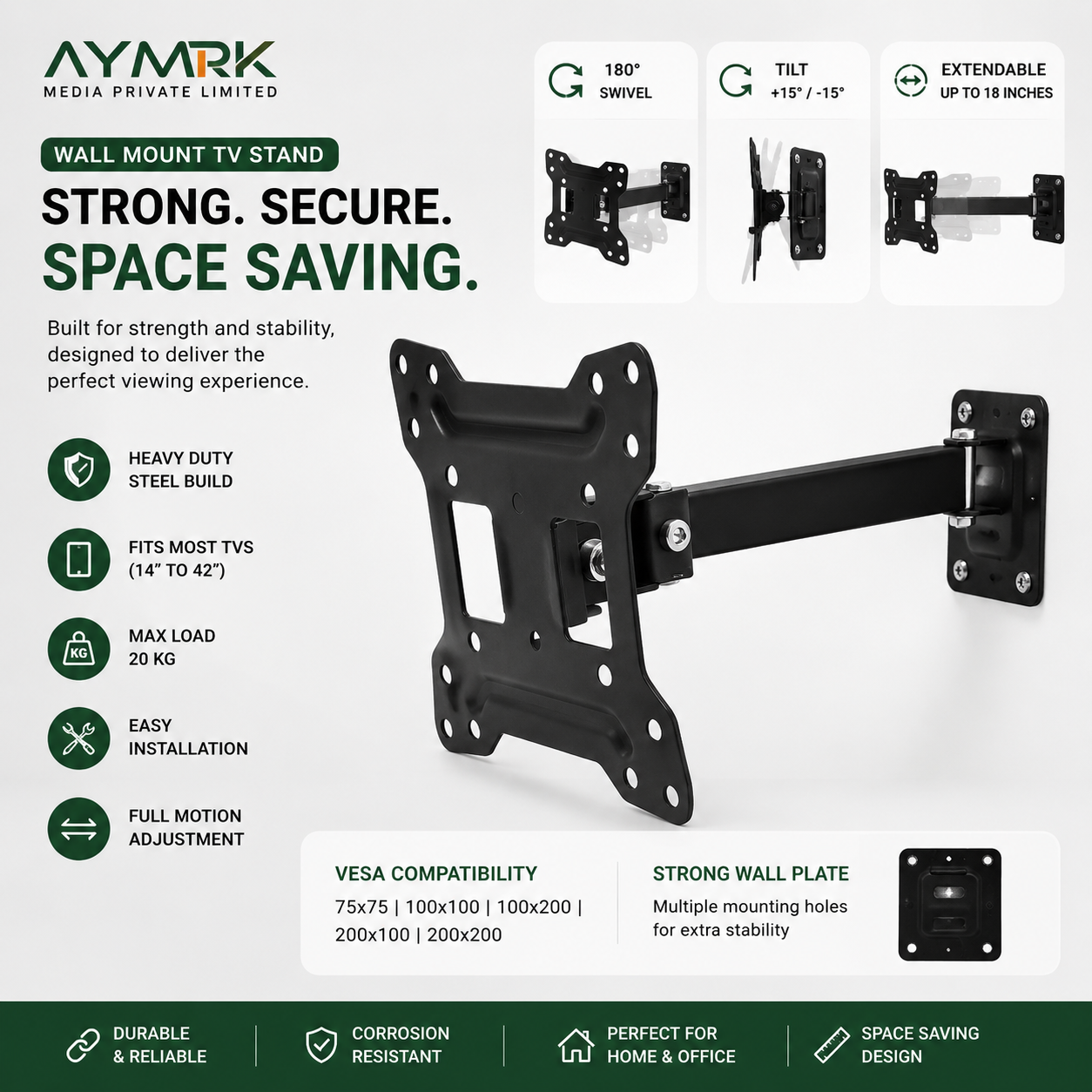 Wall Mount Adjustable stand