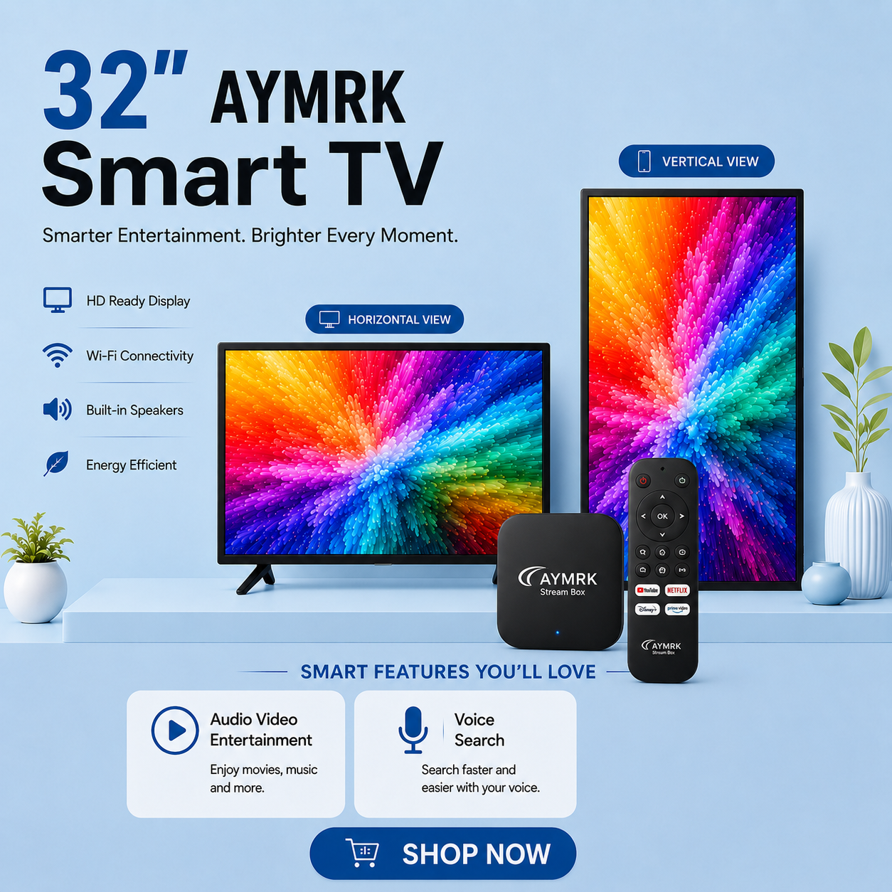 AYMRK SMART TV - 32 INCHES